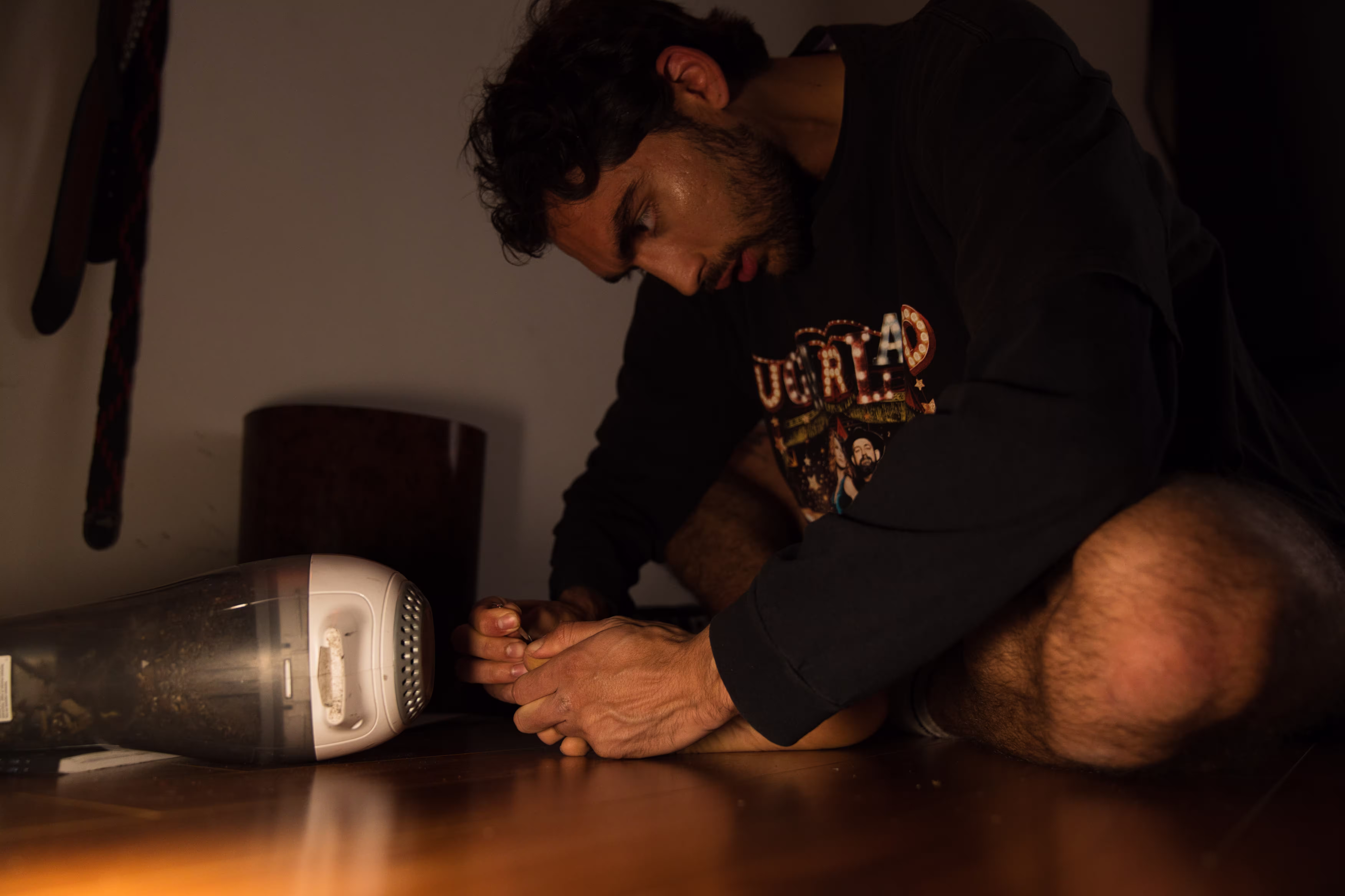 Clipping toenails